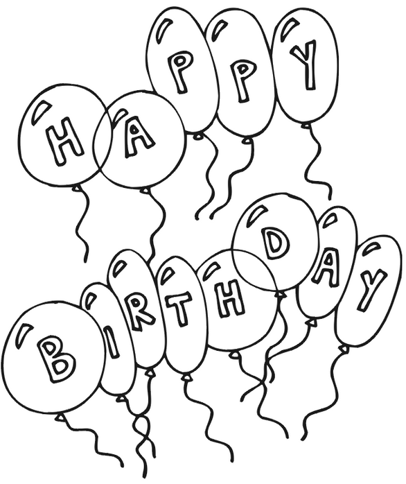 586x698 Happy Birthday Coloring Page Coloring Book