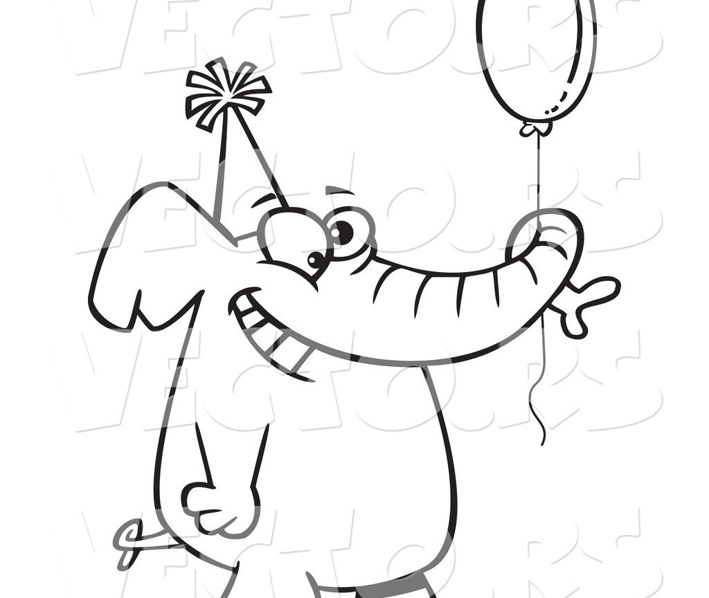 1024x864 Birthday Balloons Coloring Page