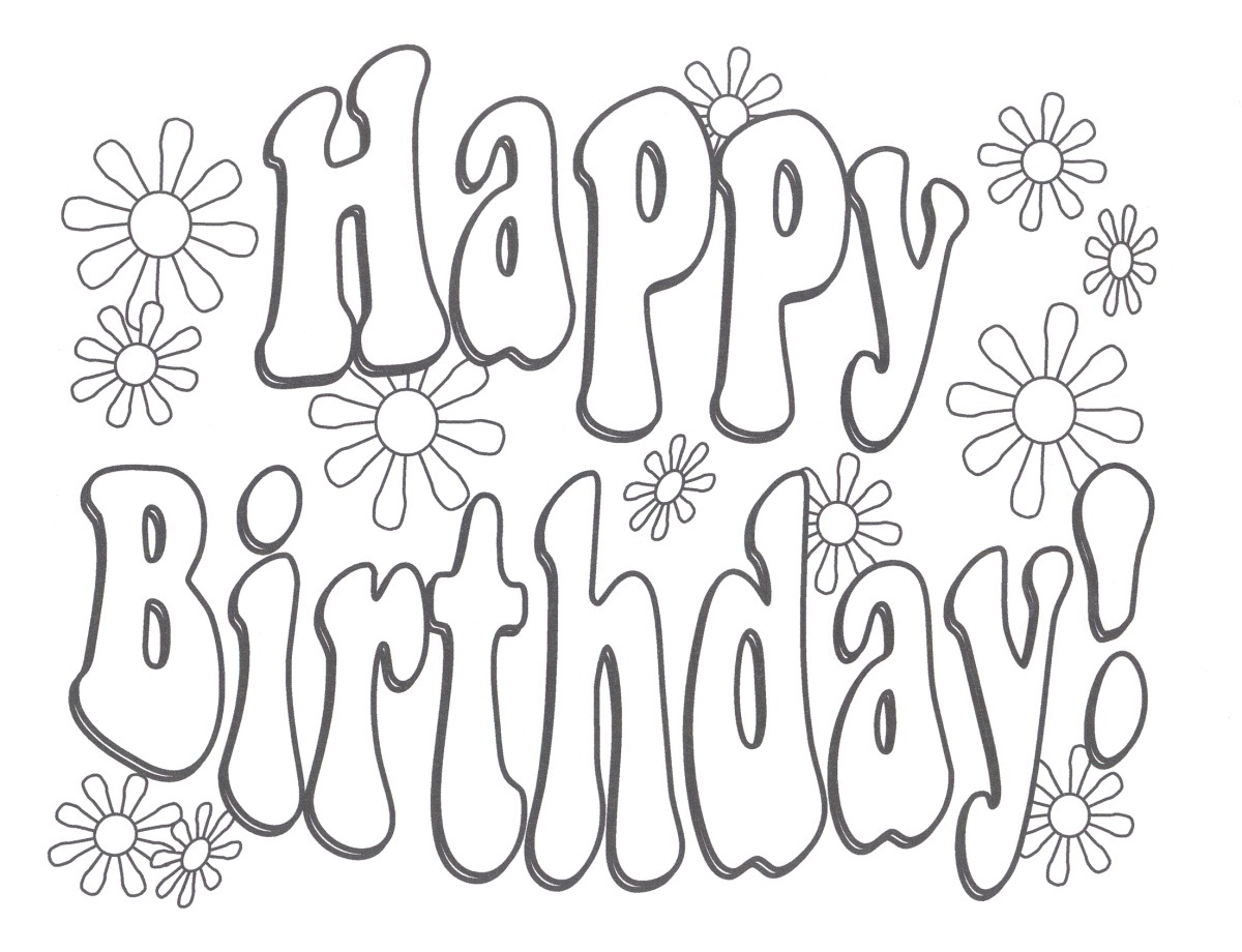 1200x920 Happy Birthday Coloring Pages