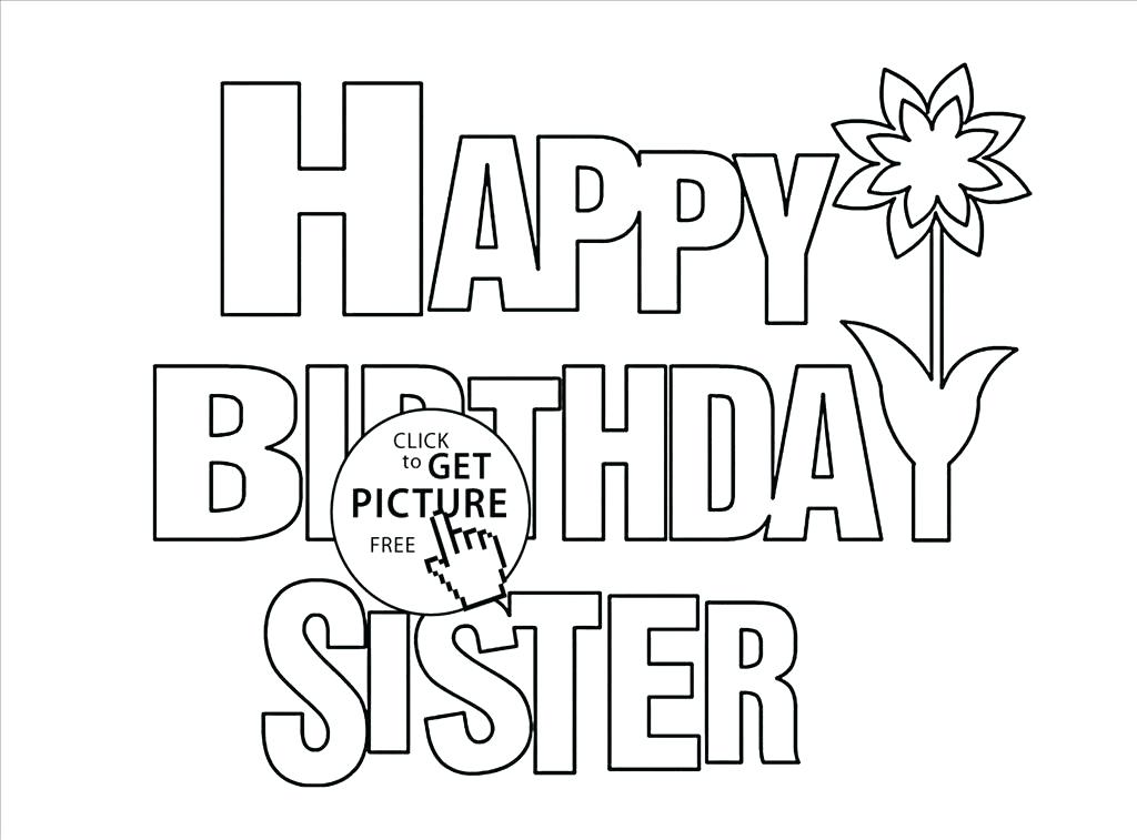 1024x757 Big Sister Coloring Pages Coloring Pages Related Happy Birthday