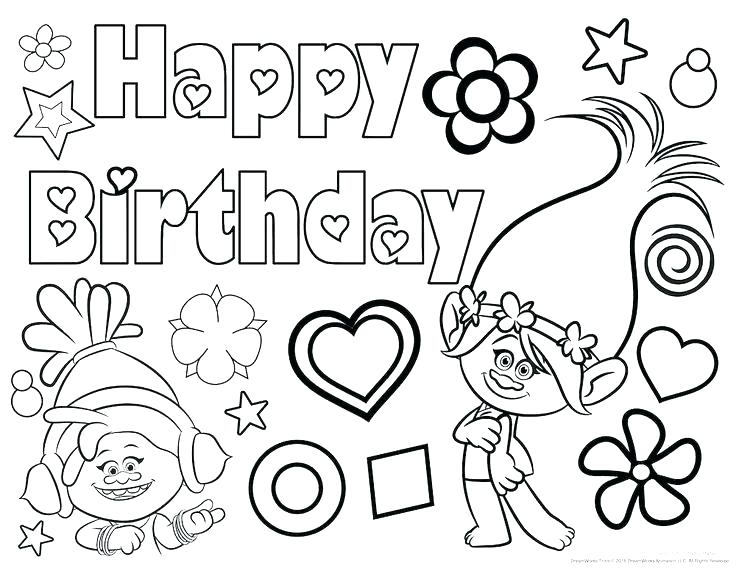 736x568 Birthday Coloring Page Birthday Coloring Pages For Mom Happy