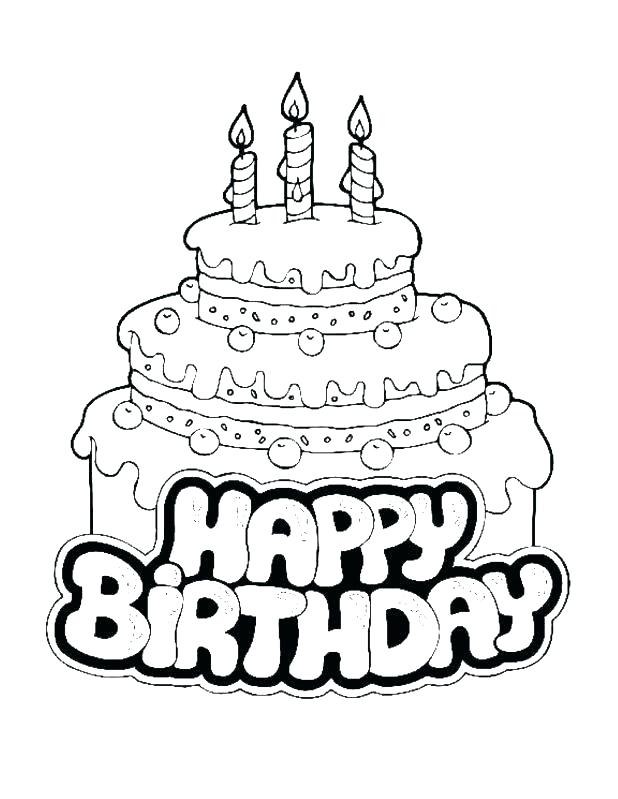 618x799 Blank Birthday Cake Coloring Page Birthday Cake Coloring Pages