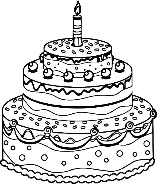 550x641 Coloring Page Birthday Cake Girls Coloring Page A Little Girl