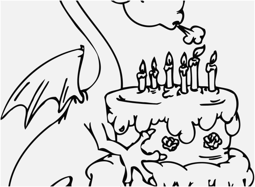 827x609 Happy Birthday Coloring Card Photographs Dragon With Happy