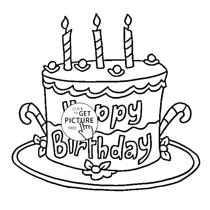 736x736 Birthday Cake Coloring Page Happy Birthday Cake Coloring Page S S