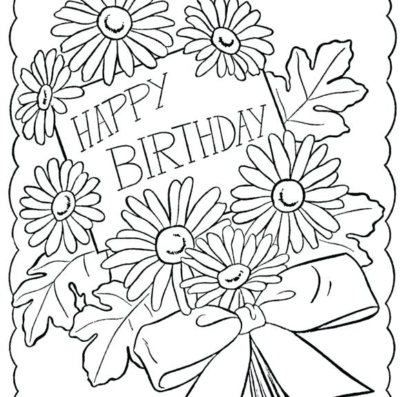 587x576 Coloring Pages Of Happy Birthday Birthday Color Page Happy