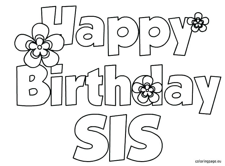736x544 Printable Coloring Pages Birthday Birthday Coloring Cards Happy