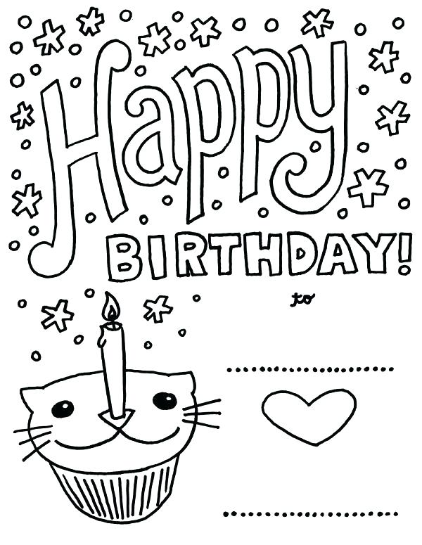 600x775 Printable Coloring Birthday Cards