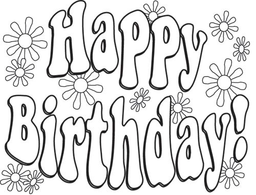 500x381 Happy Birthday Colouring Pictures Best Birthday Coloring Pages