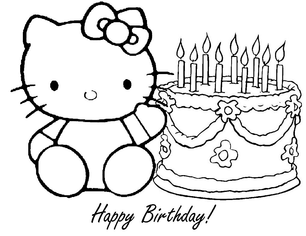 1018x787 Happy Birthday Coloring Pages For Girls Download