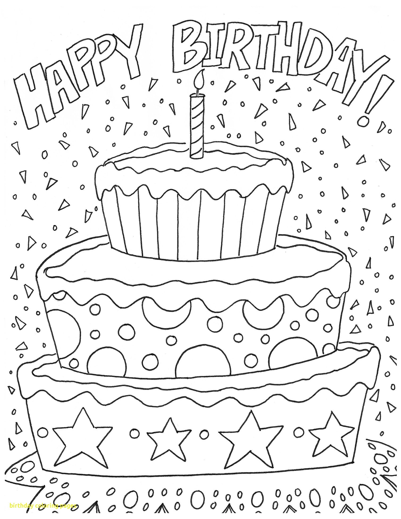 1700x2200 Birthday Coloring Pages With Free Happy Birthday Coloring Page