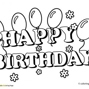 300x300 Happy Birthday Coloring Pages Disney New Happy Birthday Coloring