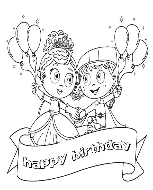 595x737 Happy Birthday Disney Coloring Pages