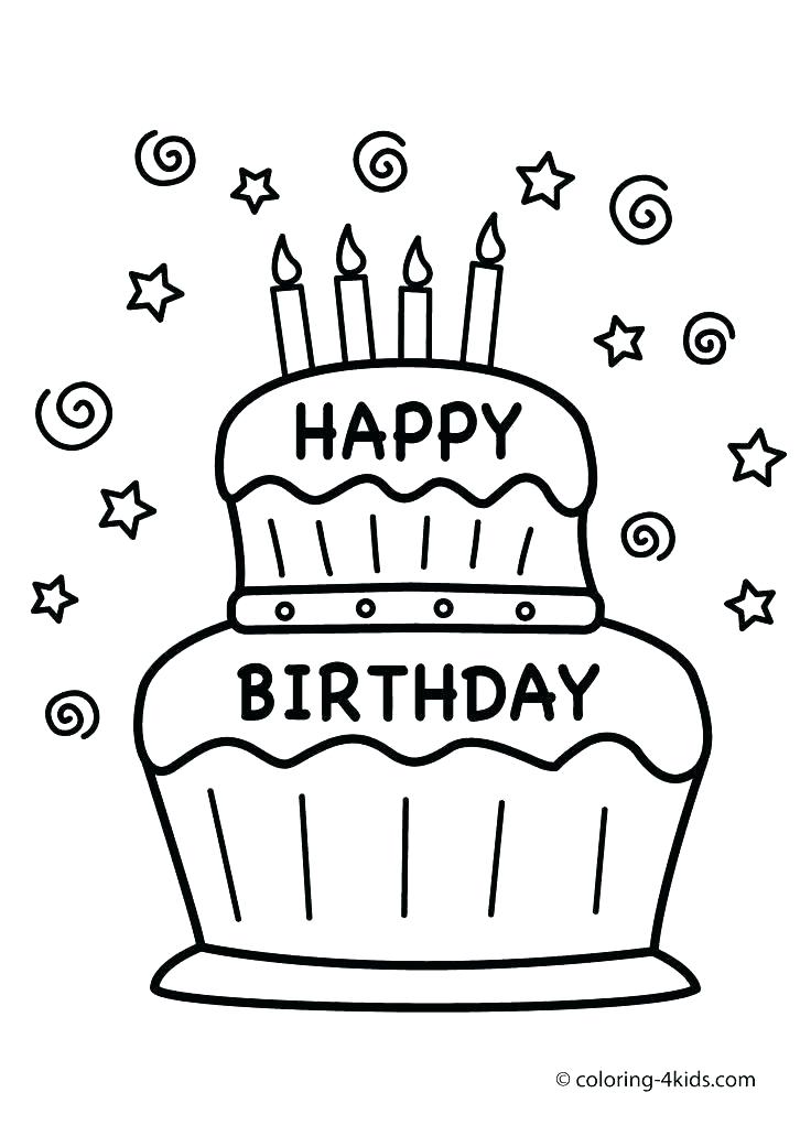 736x1031 Mickey Mouse Happy Birthday Coloring Pages