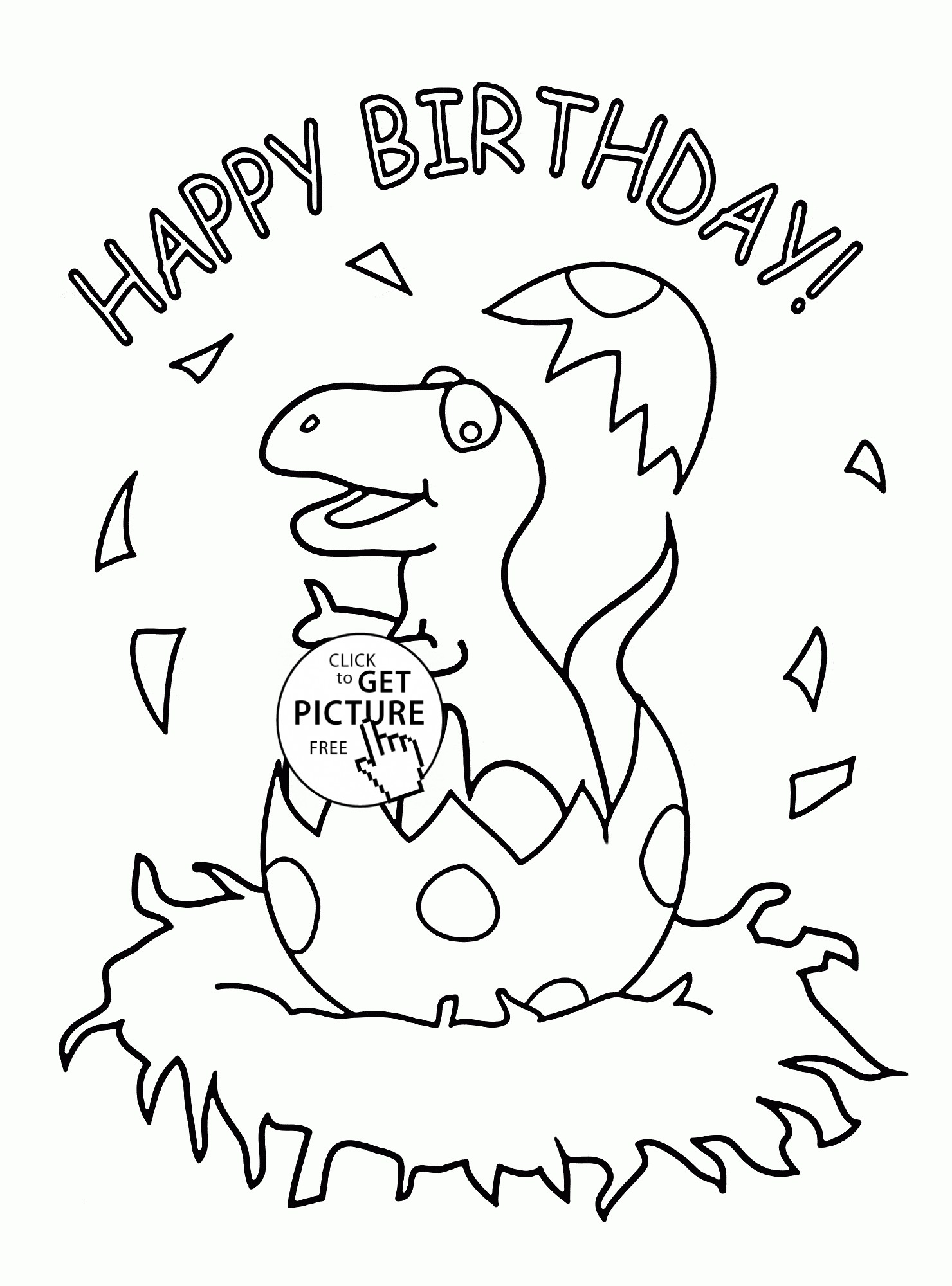 1480x2000 Happy Birthday Coloring Pages Free Collection
