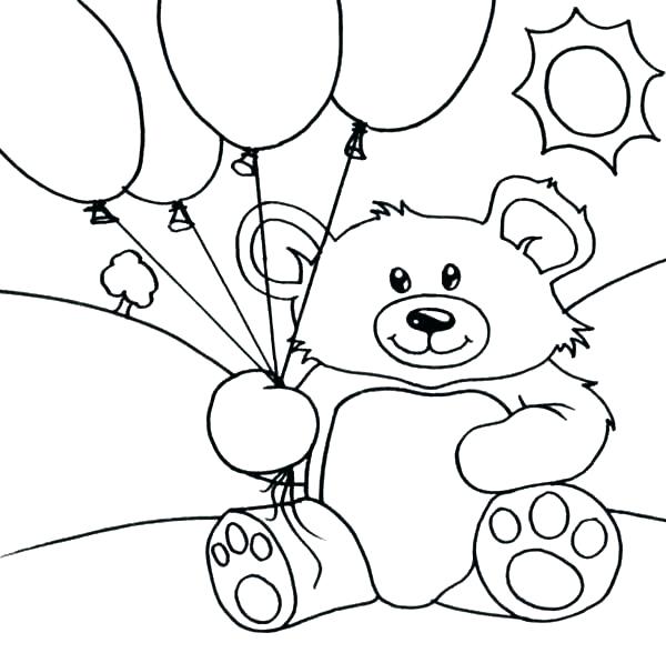 600x597 Happy Birthday Balloons Coloring Pages Boys Happy Birthday