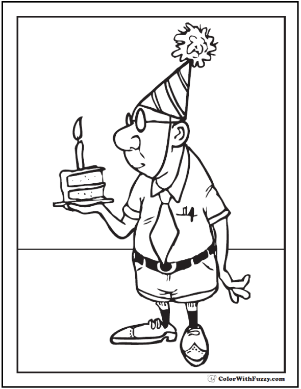 590x762 Happy Birthday Coloring Pages For Grandpa