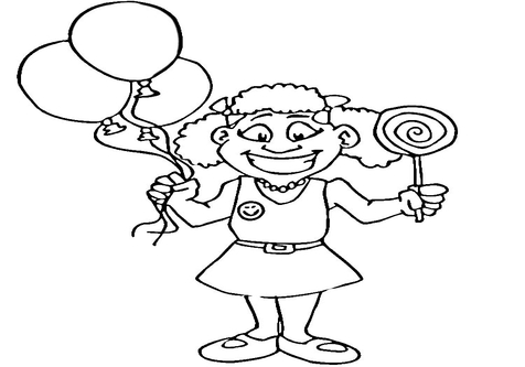 476x333 Happy Birthday Coloring Pages For Girls Page Image Clipart Images