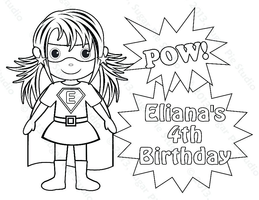 900x695 Birthday Girl Coloring Pages Zoom Girl Happy Birthday Coloring