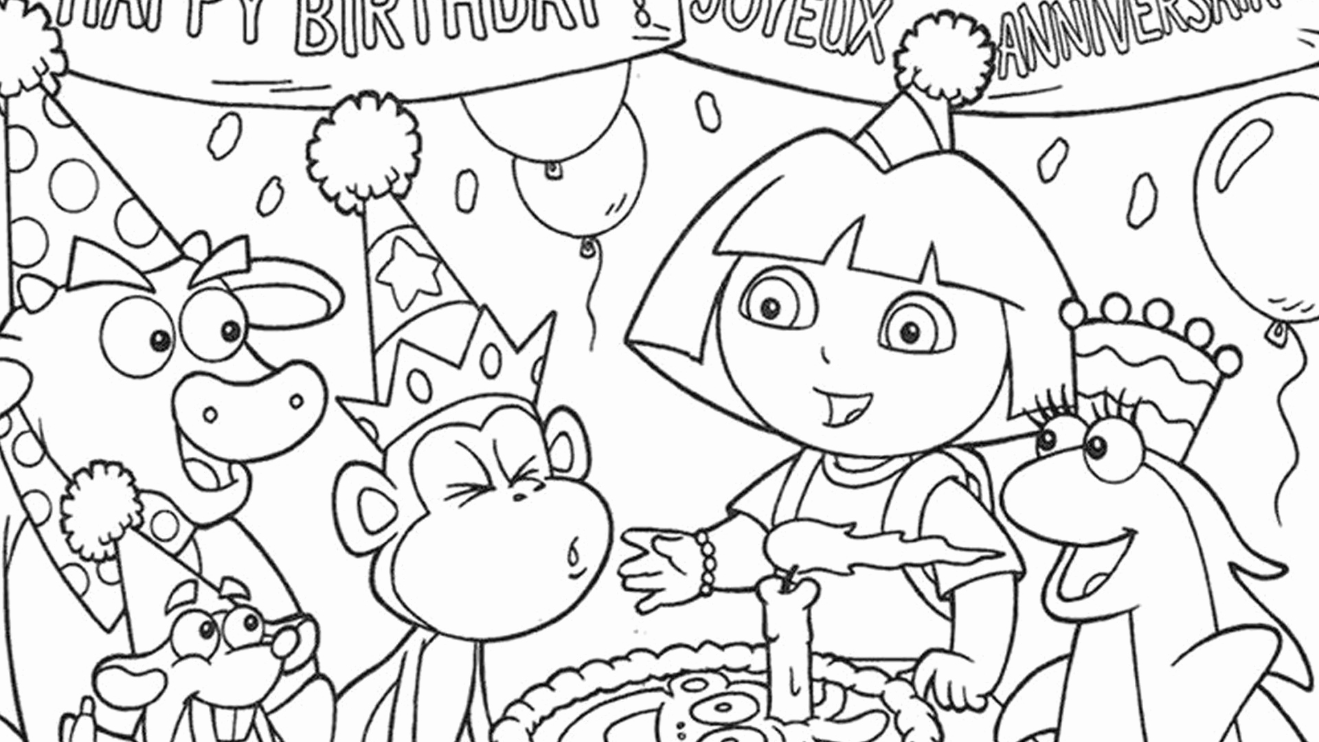 1920x1080 Coloring Birthday Cards Fresh Happy Birthday Coloring Pages