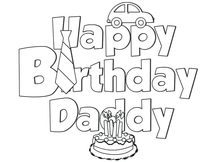 736x544 Happy Fathers Day Coloring Pages Best Of Happy Birthday Coloring