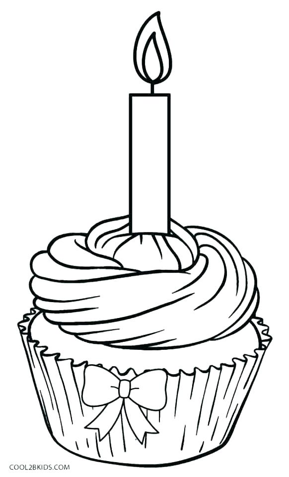 582x960 Cupcake Coloring Page Cupcake Coloring Pages Happy Birthday
