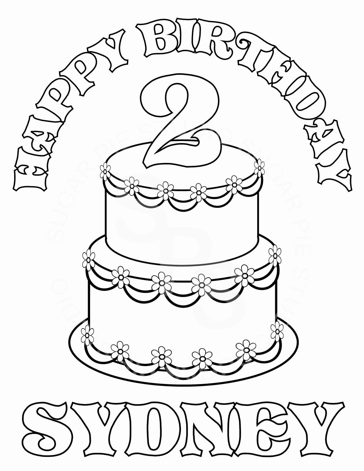 1159x1500 Printable Birthday Coloring Pages Gallery Personalized Happy