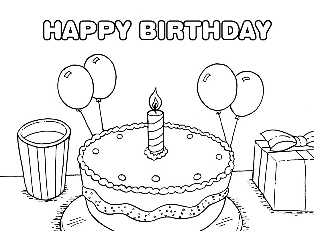 1096x806 Happy Birthday Coloring Pages For Dad