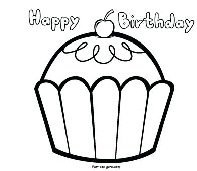 391x338 Happy Birthday Coloring Pages Happy Birthday Coloring Pictures