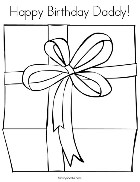 468x605 Happy Birthday Daddy Coloring Page