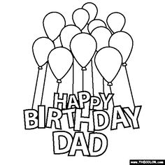Happy Birthday Dad Coloring Pages at GetDrawings | Free download