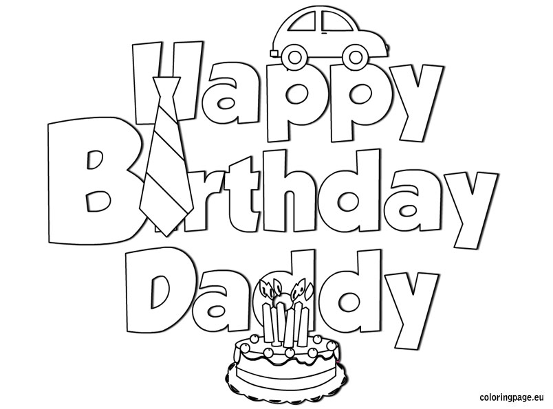 804x595 Stylish Ideas Happy Birthday Dad Coloring Pages Daddy Page Father