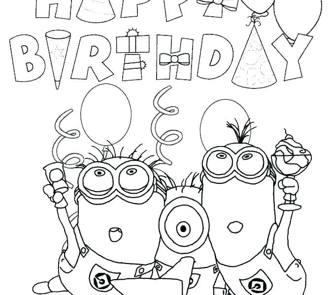 670x600 Happy Birthday Coloring Pages Plus Printable Coloring Pages That