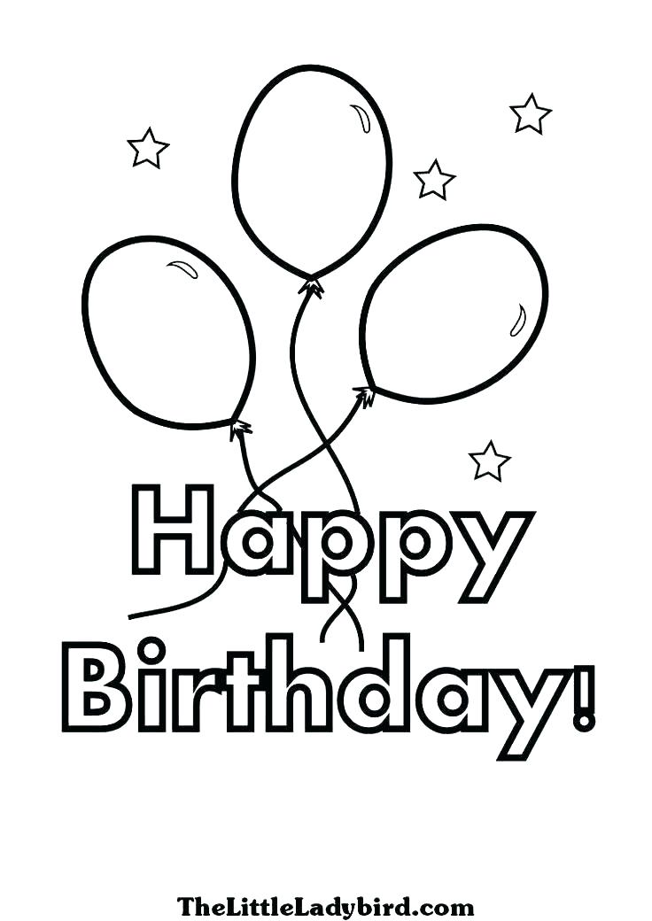 736x1040 Birthday Cards Coloring Pages Happy Birthday Coloring Pages Free