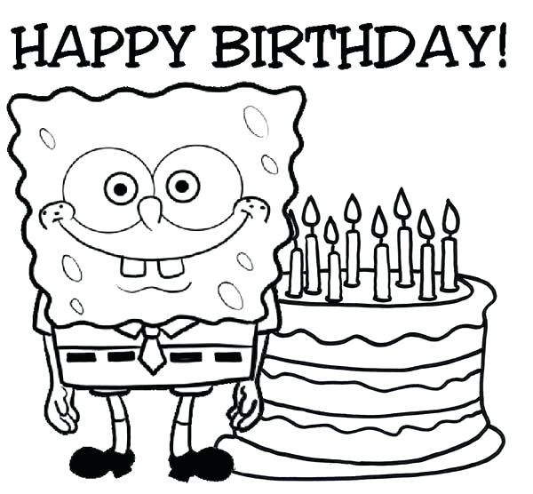 600x556 Happy Birthday Coloring Pages Happy Birthday Coloring Sheet