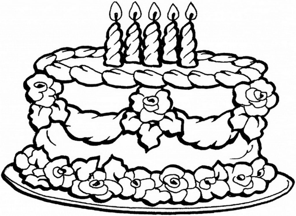 1024x747 Coloring Pages For Birthday Cards Card Template Black And White