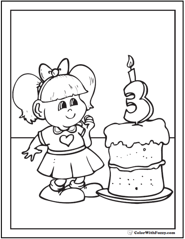590x762 Birthday Coloring Pages Customizable Pdf