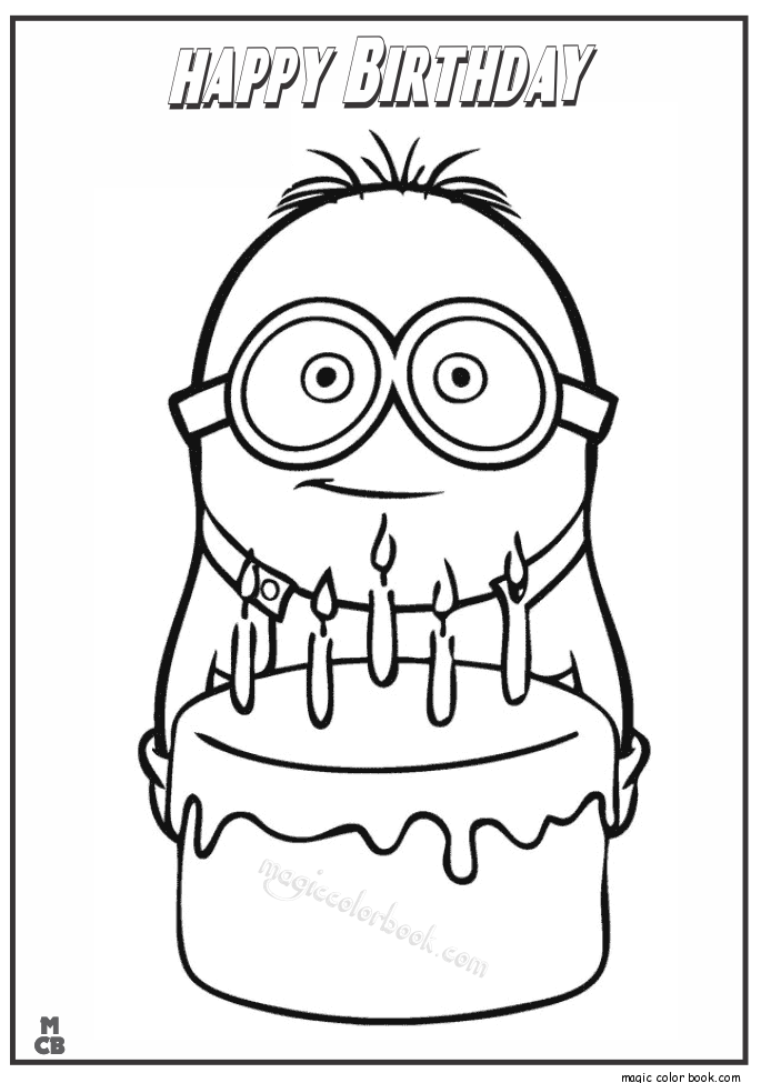 685x975 Happy Birthday Coloring Pages Intended For Color Page Remodel