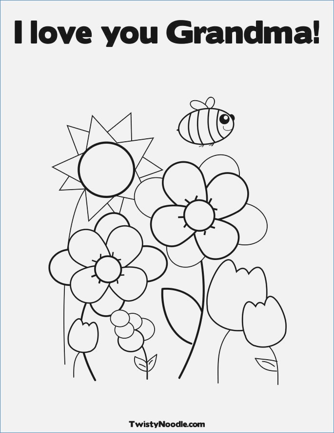 685x886 Happy Birthday Grandma Coloring Card