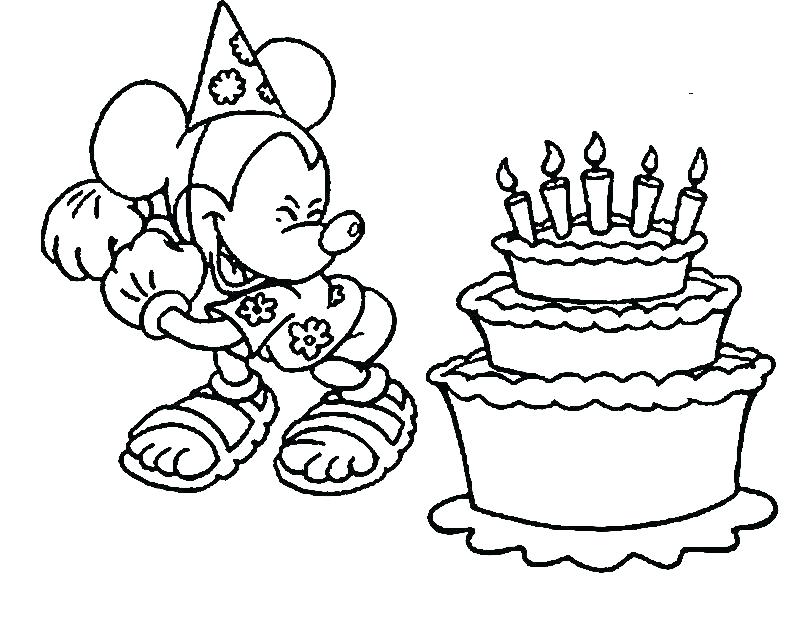 800x637 Free Printable Happy Birthday Coloring Pages Printable Printable