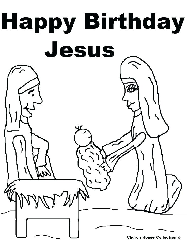 736x952 Happy Birthday Jesus Coloring Sheet Happy Birthday Hats Coloring