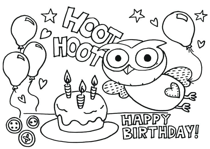 736x523 Happy Birthday Coloring Pictures Happy Birthday Coloring Pages