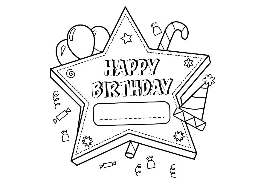 863x616 Birthday Coloring Pages For Mom Coloring Pages That Say Happy