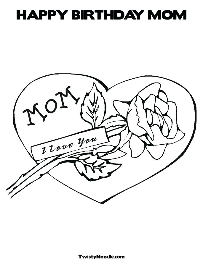 685x886 Happy Birthday Mom Colouring Pages Coloring Printable Es Cards New