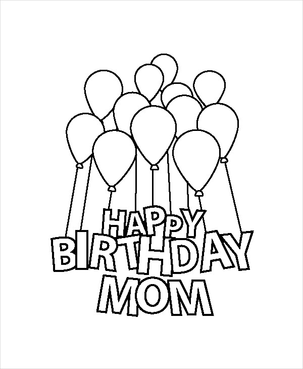 600x730 Happy Birthday Coloring Pages
