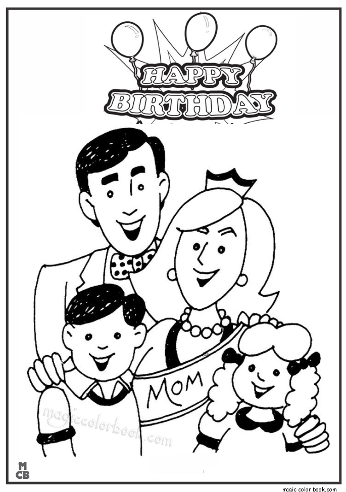 685x975 Happy Birthday Mommy Coloring Page Kid Crafts Throughout