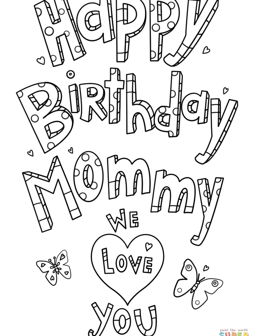 824x1080 Happy Birthdayummy Colouring Pagesom Coloring Page Sheets Fearsome