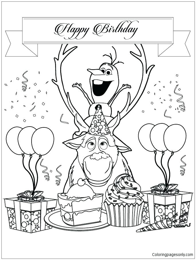 683x906 Happy Birthday Coloring Pages Free Happy Birthday Coloring Pages