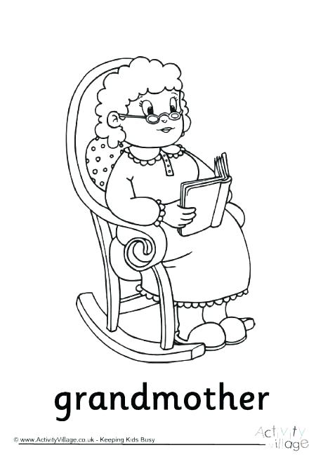 460x651 Happy Birthday Coloring Pages For Grandma Grandma Coloring Pages