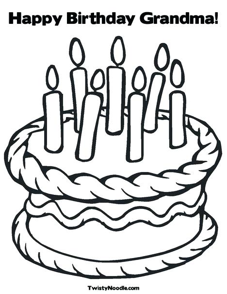 468x605 Happy Birthday Coloring Pages For Grandma Happy Birthday Coloring